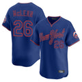 Davalo NY.Mets #26 Nolan McLean Player Royal T-shirt Home Limited Elite Stitched Jerseys