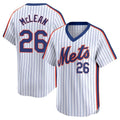 Davalo NY.Mets #26 Nolan McLean Player White Cooperstown Collection T-shirt Game Stitched Jerseys