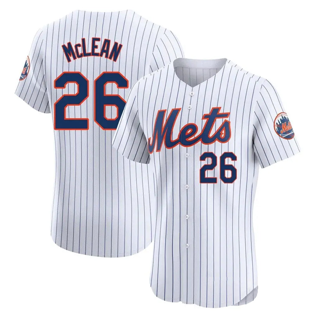 Davalo NY.Mets #26 Nolan McLean Player White Home Limited Elite Stitched Jerseys