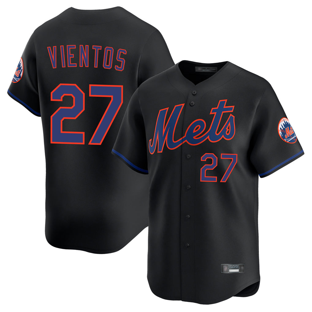 Davalo NY.Mets #27 Mark Vientos Player Black Alternate Home Limited Stitched Jerseys