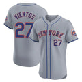 Davalo NY.Mets #27 Mark Vientos Player Gray Road Limited Elite Home Stitched Jerseys