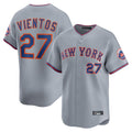 Davalo NY.Mets #27 Mark Vientos Player Gray Road Limited Home Stitched Jerseys