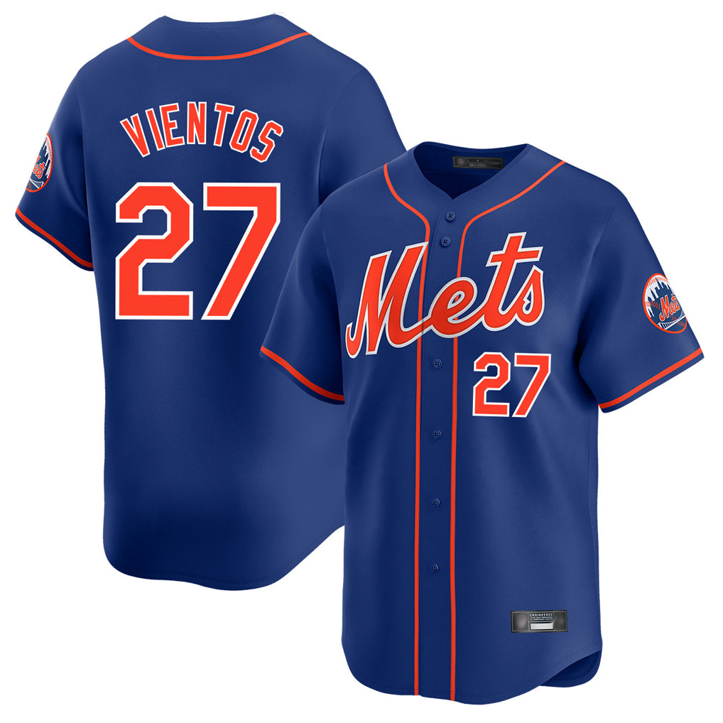 Davalo NY.Mets #27 Mark Vientos Player Royal Home Limited Stitched Jerseys