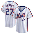 Davalo NY.Mets #27 Mark Vientos Player White Cooperstown Collection T-shirt Game Stitched Jerseys