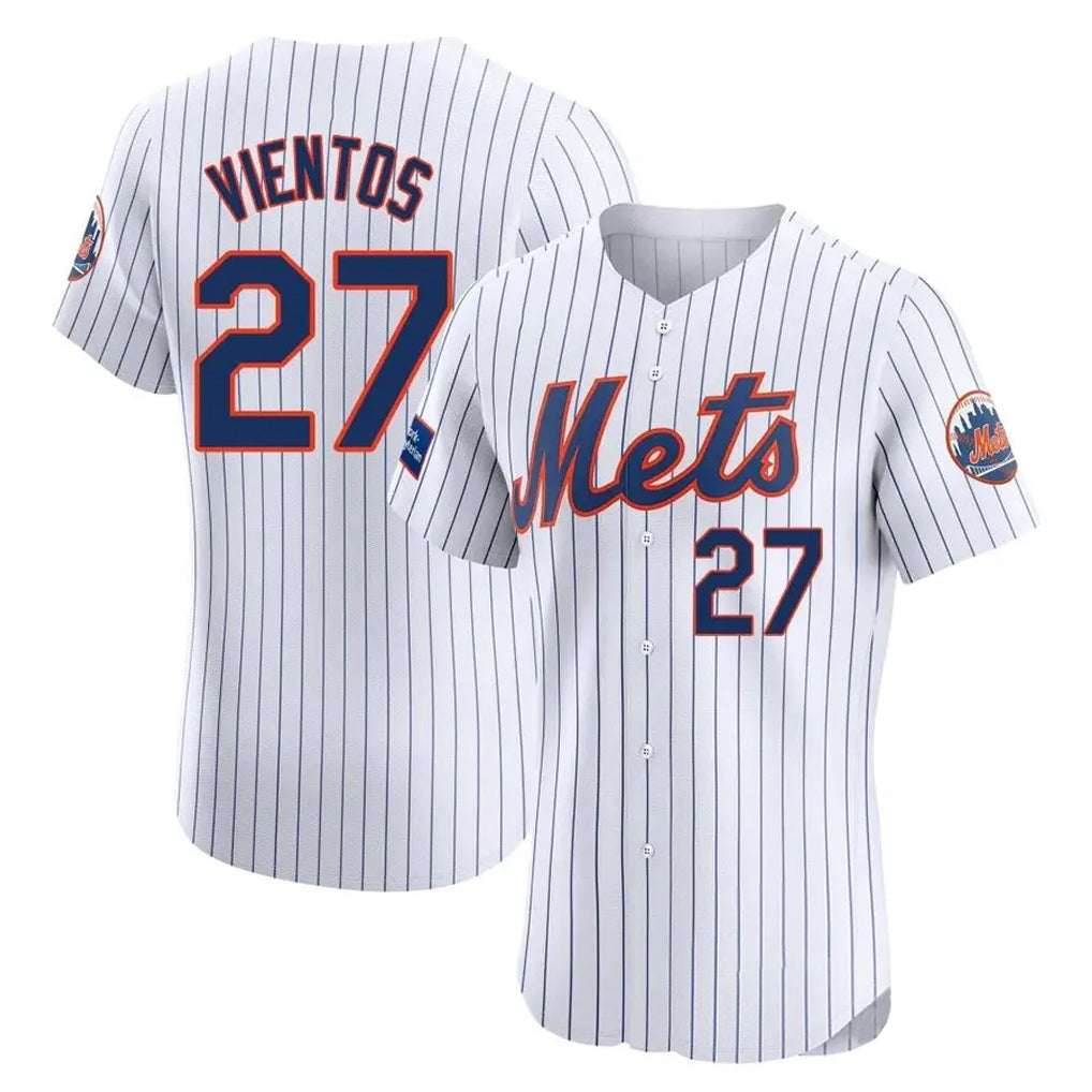 Davalo NY.Mets #27 Mark Vientos Player White Home Limited Elite Stitched Jerseys