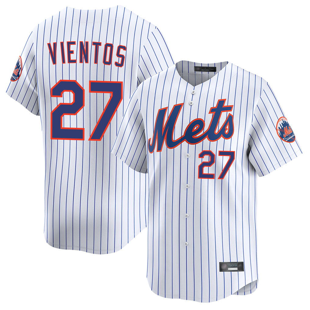 Davalo NY.Mets #27 Mark Vientos Player White Home Limited Stitched Jerseys