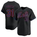 Davalo NY.Mets #31 Mike Piazza Player Black Alternate Home Limited Stitched Jerseys
