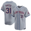 Davalo NY.Mets #31 Mike Piazza Player Gray Road Limited Home Stitched Jerseys