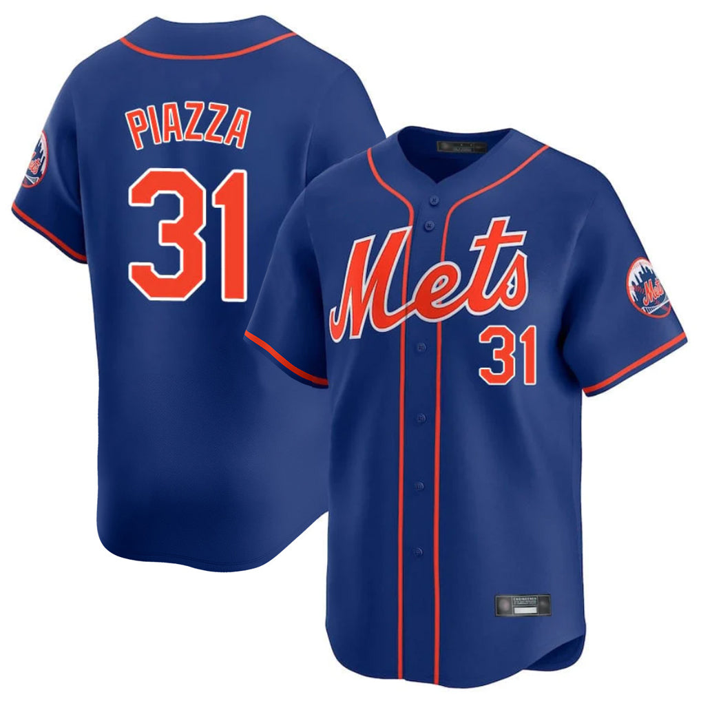 Davalo NY.Mets #31 Mike Piazza Player Royal Home Limited Stitched Jerseys