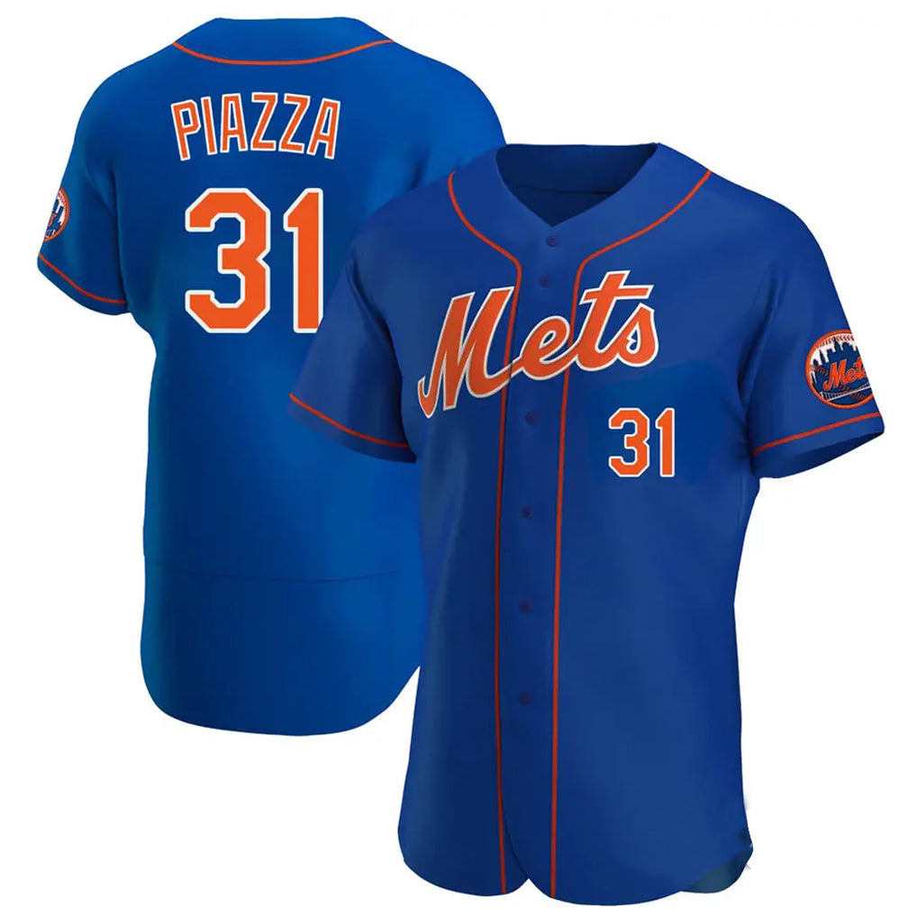 Davalo NY.Mets #31 Mike Piazza Player Royal Limited Elite Home Stitched Jerseys