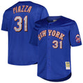 Davalo NY.Mets #31 Mike Piazza Player Royal Mitchell & Ness Cooperstown Collection Home Limited Stitched Jerseys