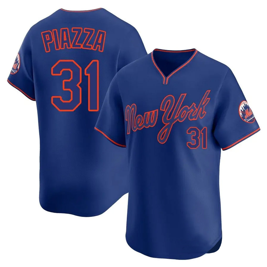 Davalo NY.Mets #31 Mike Piazza Player Royal T-shirt Home Limited Elite Stitched Jerseys