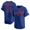 Davalo NY.Mets #31 Mike Piazza Player Royal T-shirt Home Limited Elite Stitched Jerseys
