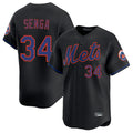 Davalo NY.Mets #34 Kodai Senga Player Black Alternate Home Limited Stitched Jerseys