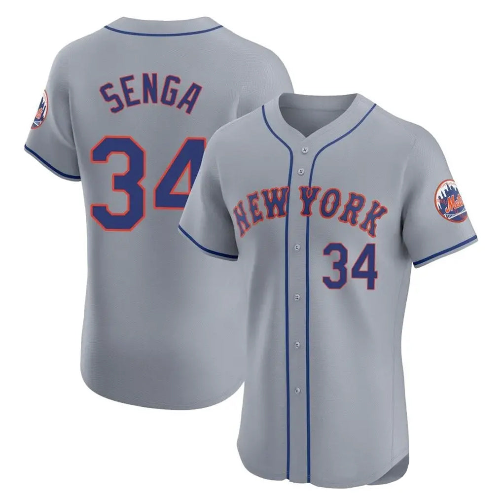 Davalo NY.Mets #34 Kodai Senga Player Gray Road Limited Elite Home Stitched Jerseys