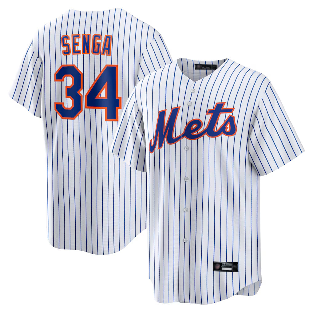 Davalo NY.Mets #34 Kodai Senga Player White Home Replica Stitched Jerseys