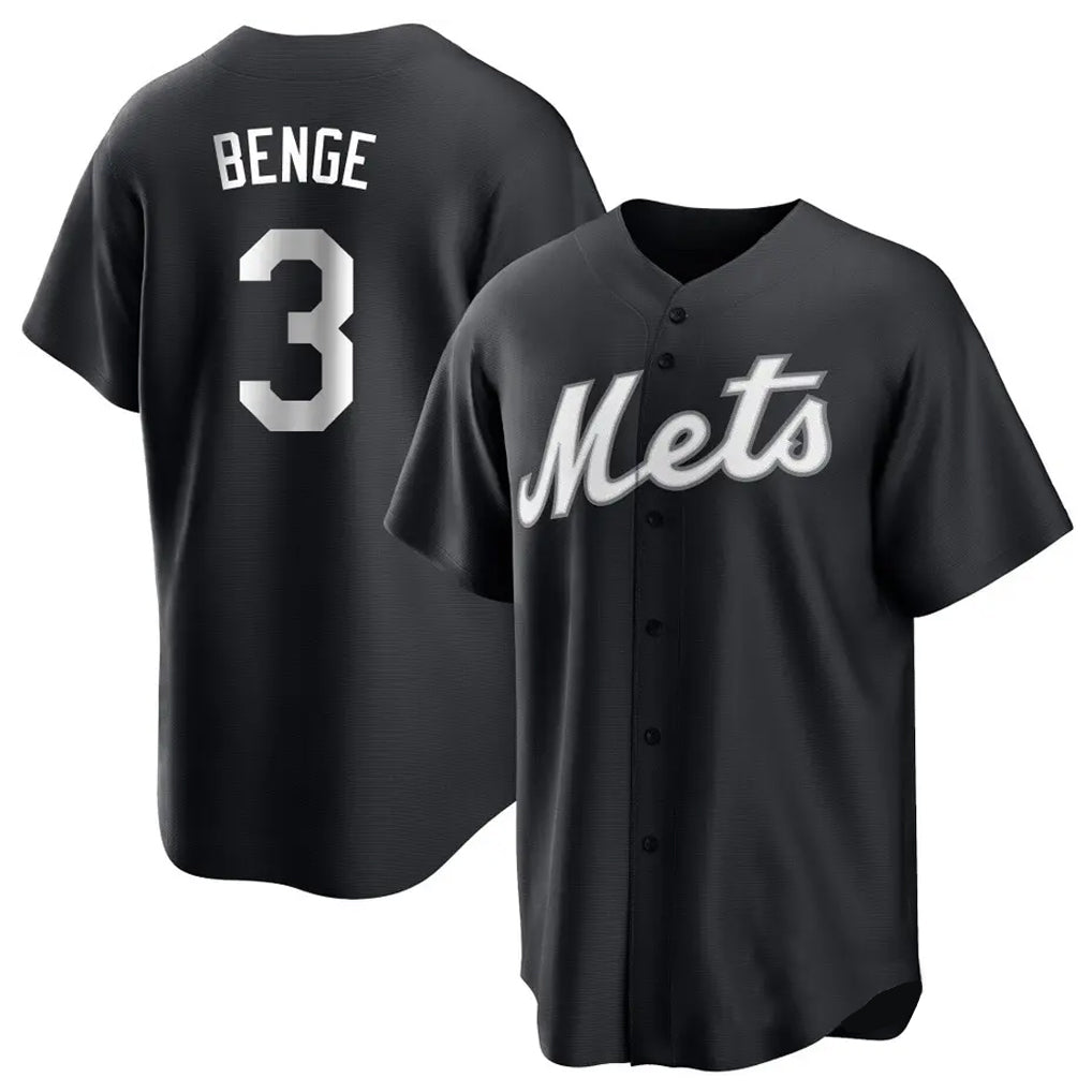Davalo NY.Mets #3 Carson Benge Player Black Home Game Stitched Jerseys