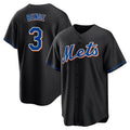 Davalo NY.Mets #3 Carson Benge Player Black Replica Home Game Stitched Jerseys