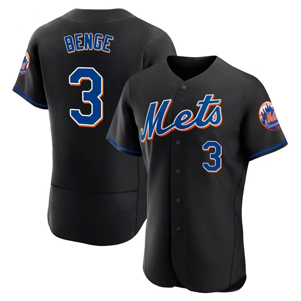 Davalo NY.Mets #3 Carson Benge Player Black Replica Home Limited Elite Stitched Jerseys