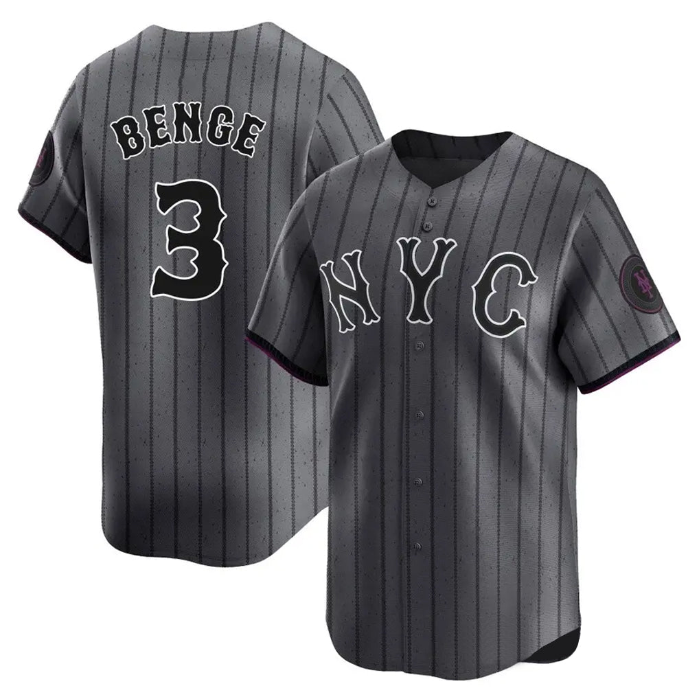 Davalo NY.Mets #3 Carson Benge Player Gray City Connect Limited Stitched Jerseys