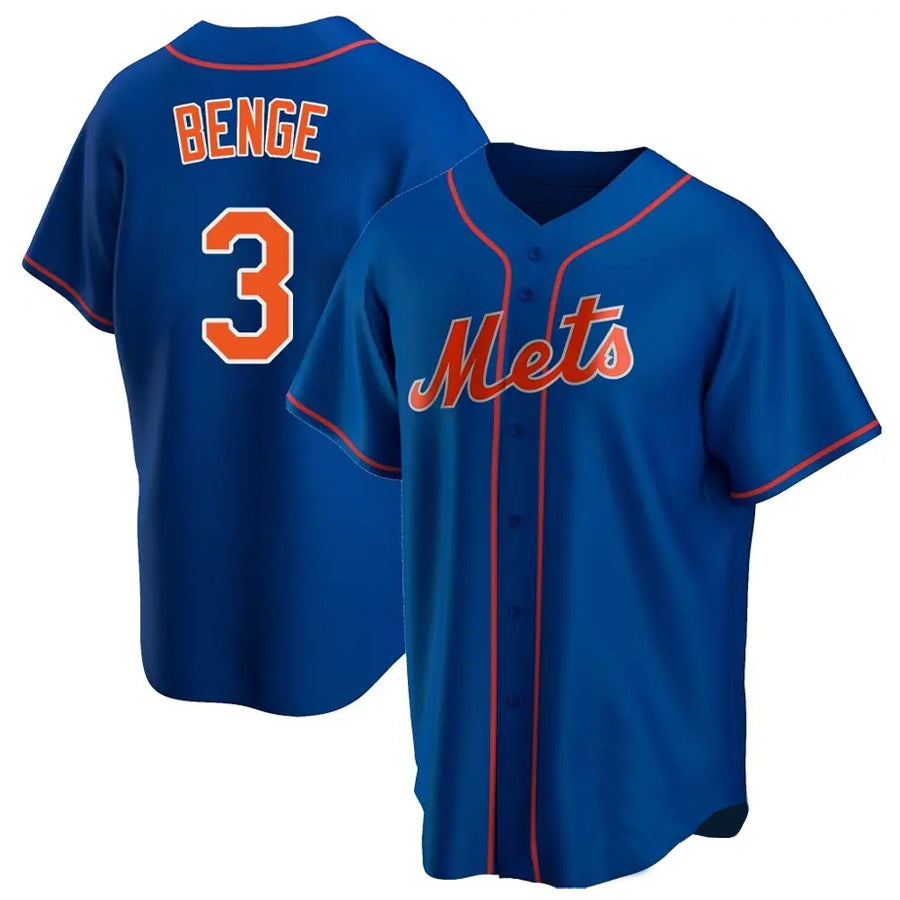Davalo NY.Mets #3 Carson Benge Player Royal Home Game Stitched Jerseys