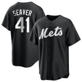 Davalo NY.Mets #41 Tom Seaver Player Black Home Game Stitched Jerseys