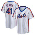 Davalo NY.Mets #41 Tom Seaver Player White Cooperstown Collection T-shirt Home Stitched Jerseys
