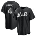 Davalo NY.Mets #4 Francisco Alvarez Player Black Home Game Stitched Jerseys