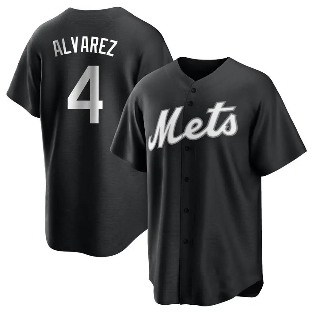Davalo NY.Mets #4 Francisco Alvarez Player Black Home Game Stitched Jerseys