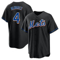 Davalo NY.Mets #4 Francisco Alvarez Player Black Replica Home Game Stitched Jerseys