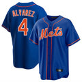 Davalo NY.Mets #4 Francisco Alvarez Player Royal Home Game Stitched Jerseys