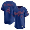 Davalo NY.Mets #4 Francisco Alvarez Player Royal T-shirt Home Limited Elite Stitched Jerseys