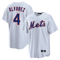 Davalo NY.Mets #4 Francisco Alvarez Player White Home Game Stitched Jerseys
