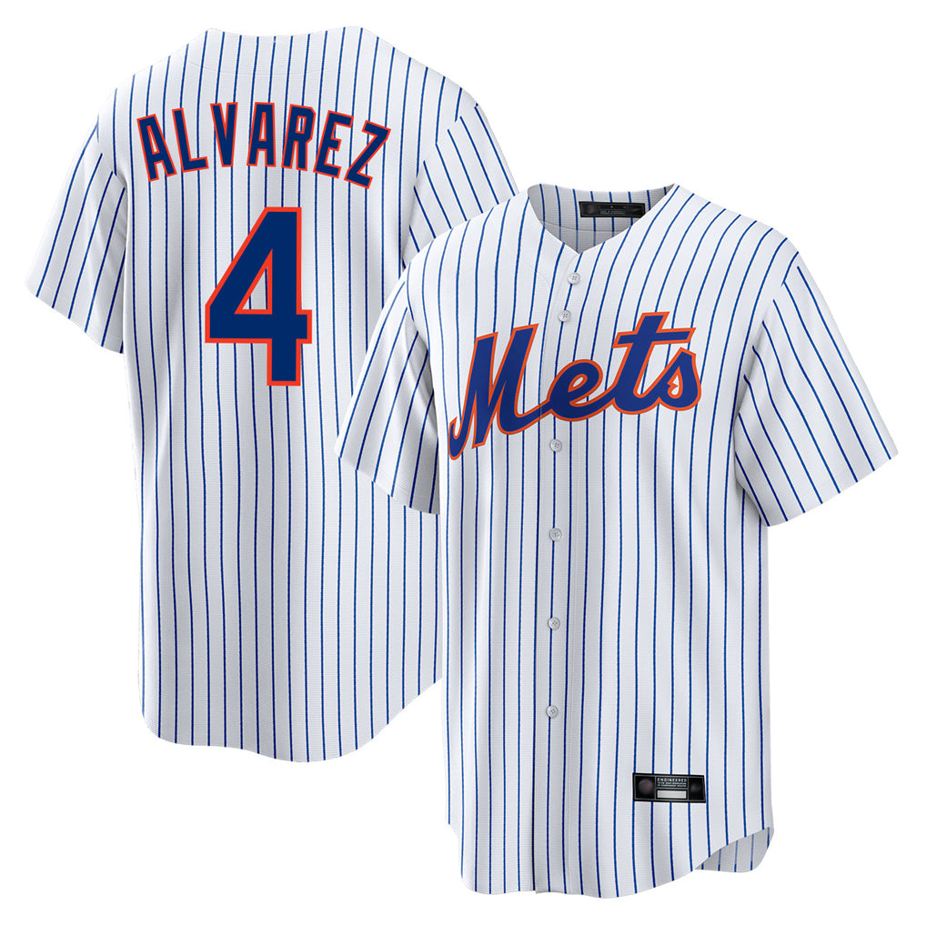 Davalo NY.Mets #4 Francisco Alvarez Player White Home Game Stitched Jerseys