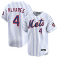 Davalo NY.Mets #4 Francisco Alvarez Player White Home Replica Stitched Jerseys