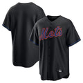Davalo NY.Mets Blank Player Black Alternate Home Game Stitched Jerseys