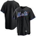 Davalo NY.Mets Blank Player Black Replica Home Game Stitched Jerseys