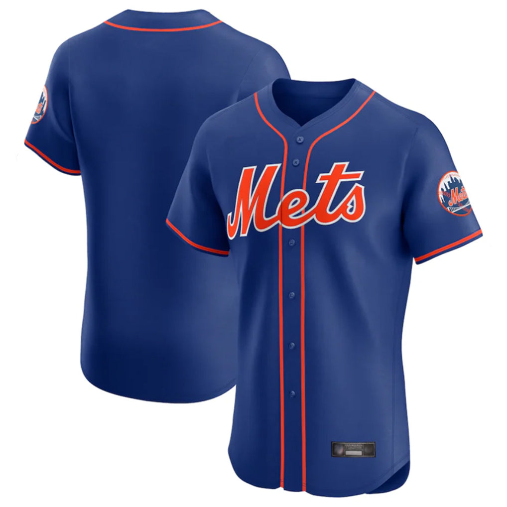 Davalo NY.Mets Blank Player Royal Limited Elite Home Stitched Jerseys
