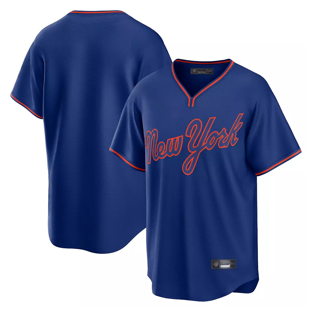 Davalo NY.Mets Blank Player Royal T-shirt Home Game Stitched Jerseys