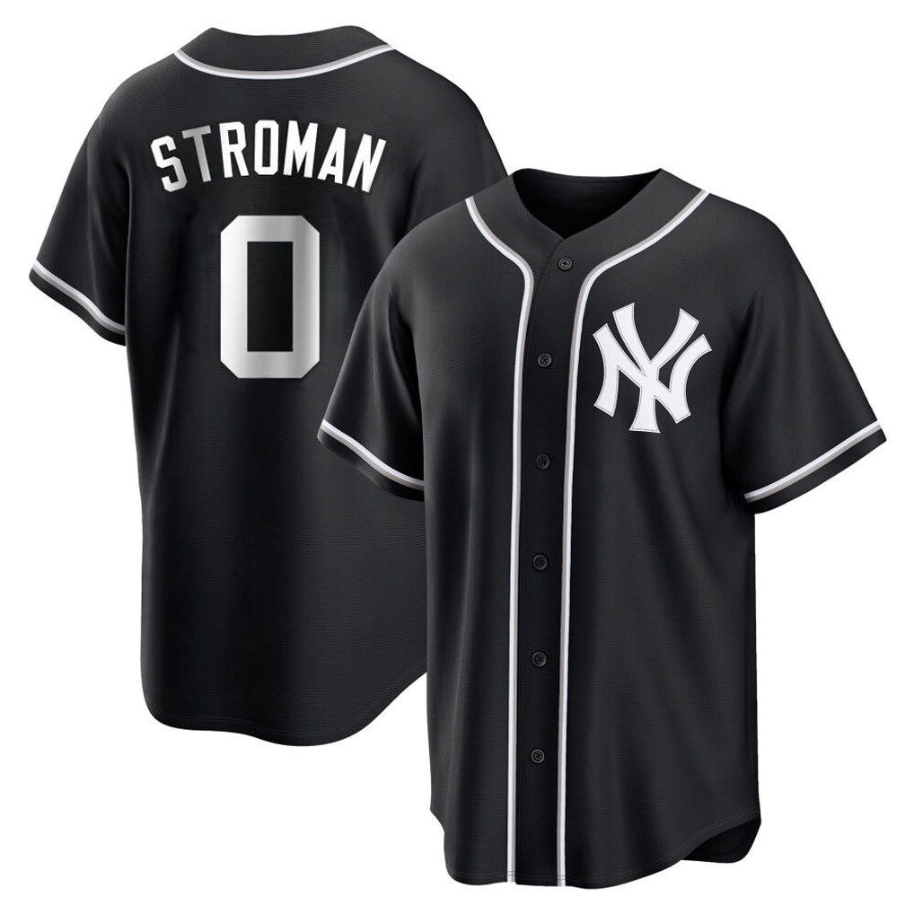 Davalo NY.Yankees #0 Marcus Stroman Player Black Out Game Home Stitched Jerseys