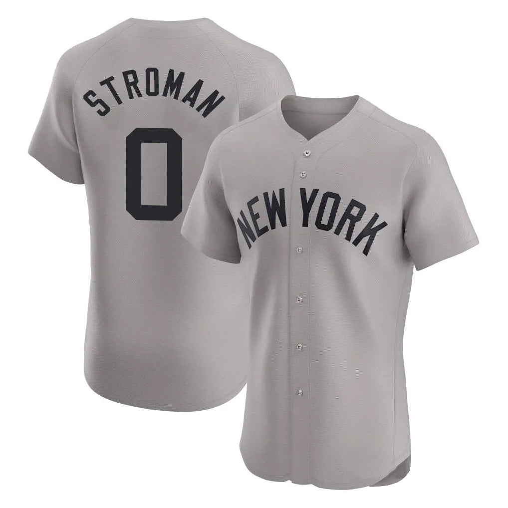 Davalo NY.Yankees #0 Marcus Stroman Player Gray Limited Elite Home Stitched Jerseys