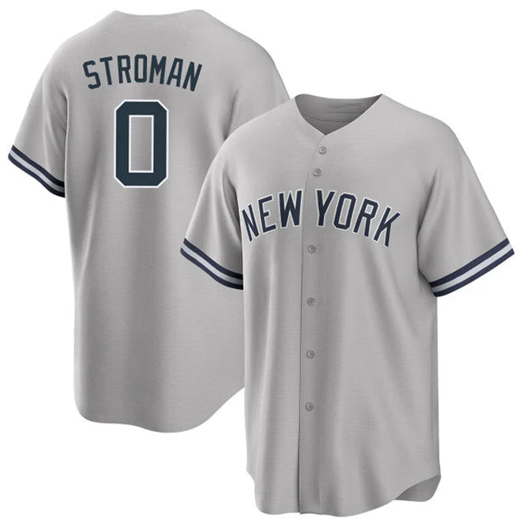 Davalo NY.Yankees #0 Marcus Stroman Player Gray Road Game Stitched Jerseys