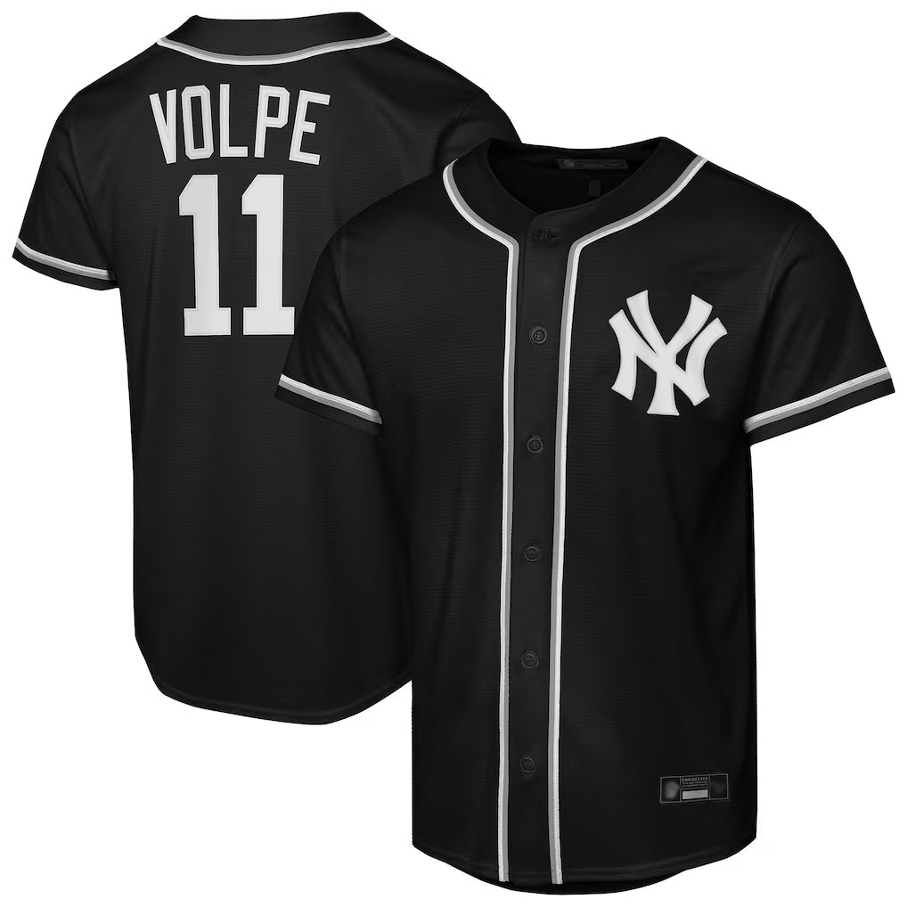 Davalo NY.Yankees #11 Anthony Volpe Player Black Out Game Stitched Jerseys