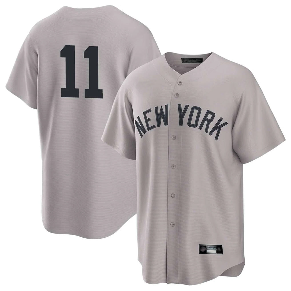 Davalo NY.Yankees #11 Anthony Volpe Player Gray Game Home Stitched Jerseys