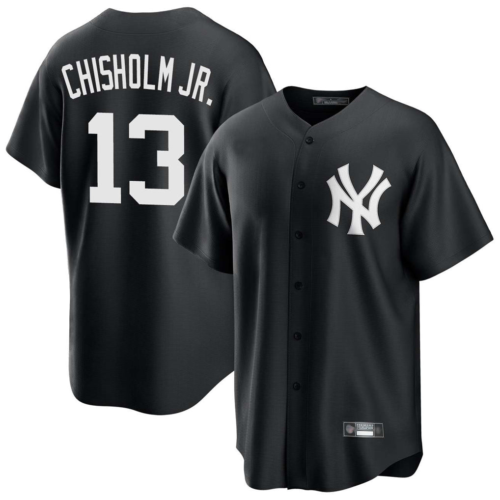 Davalo NY.Yankees #13 Jazz Chisholm Jr Player Black Game Stitched Jerseys
