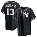 Davalo NY.Yankees #13 Jazz Chisholm Jr Player Black Out Game Stitched Jerseys