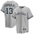Davalo NY.Yankees #13 Jazz Chisholm Jr Player Gray Road Game Stitched Jerseys