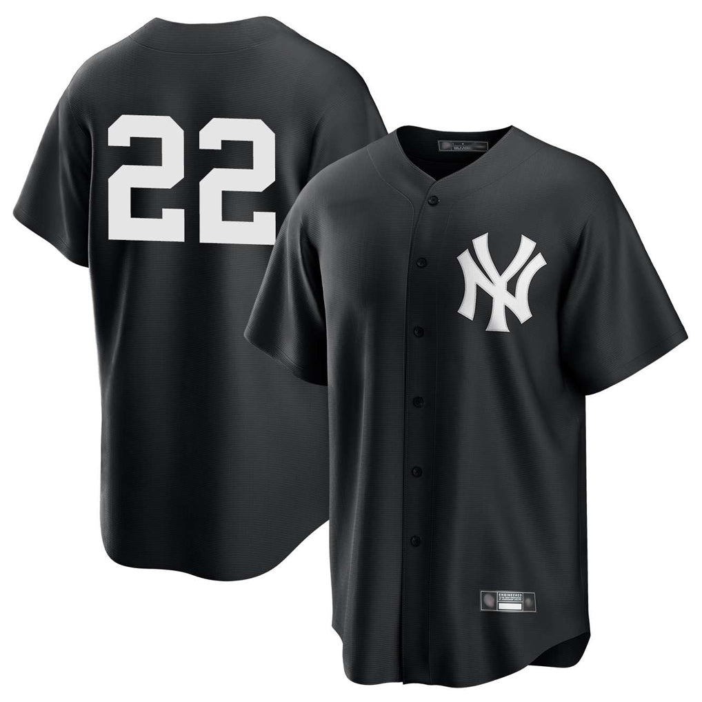 Davalo NY.Yankees #22 Ben Rice Player Black Game Stitched Jerseys