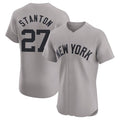 Davalo NY.Yankees #27 Giancarlo Stanton Player Gray Limited Elite Home Stitched Jerseys