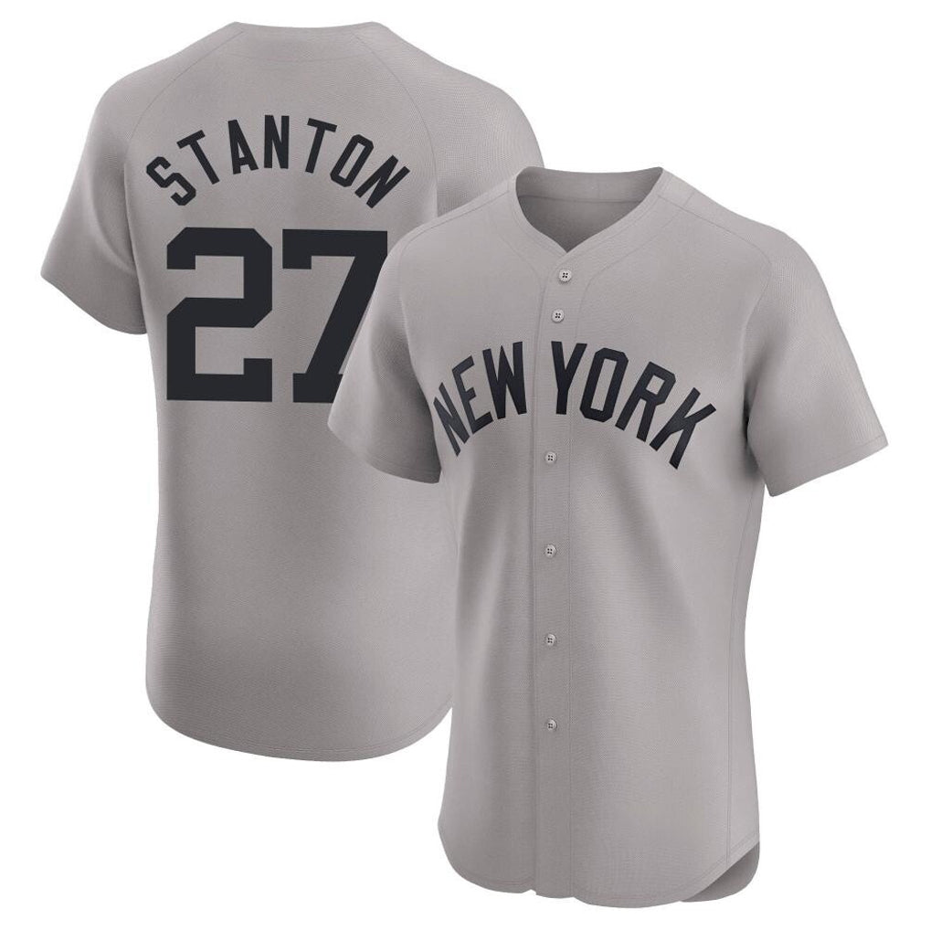 Davalo NY.Yankees #27 Giancarlo Stanton Player Gray Limited Elite Home Stitched Jerseys